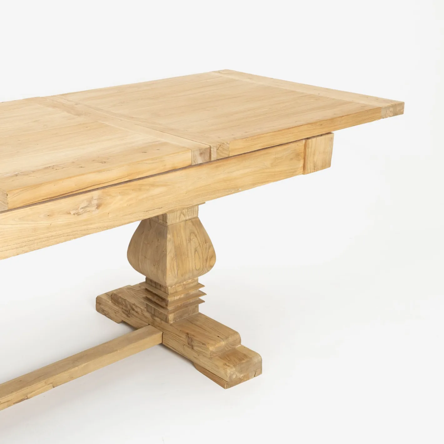 Mesa de comedor extensible de madera de olmo reciclada Toulouse 160/220x80x76cm^Casa Viva Clearance