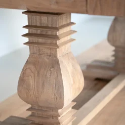 Mesa de comedor extensible de madera de olmo reciclada Toulouse 160/220x80x76cm^Casa Viva Clearance