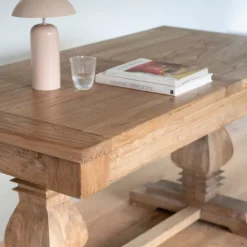 Mesa de comedor extensible de madera de olmo reciclada Toulouse 160/220x80x76cm^Casa Viva Clearance