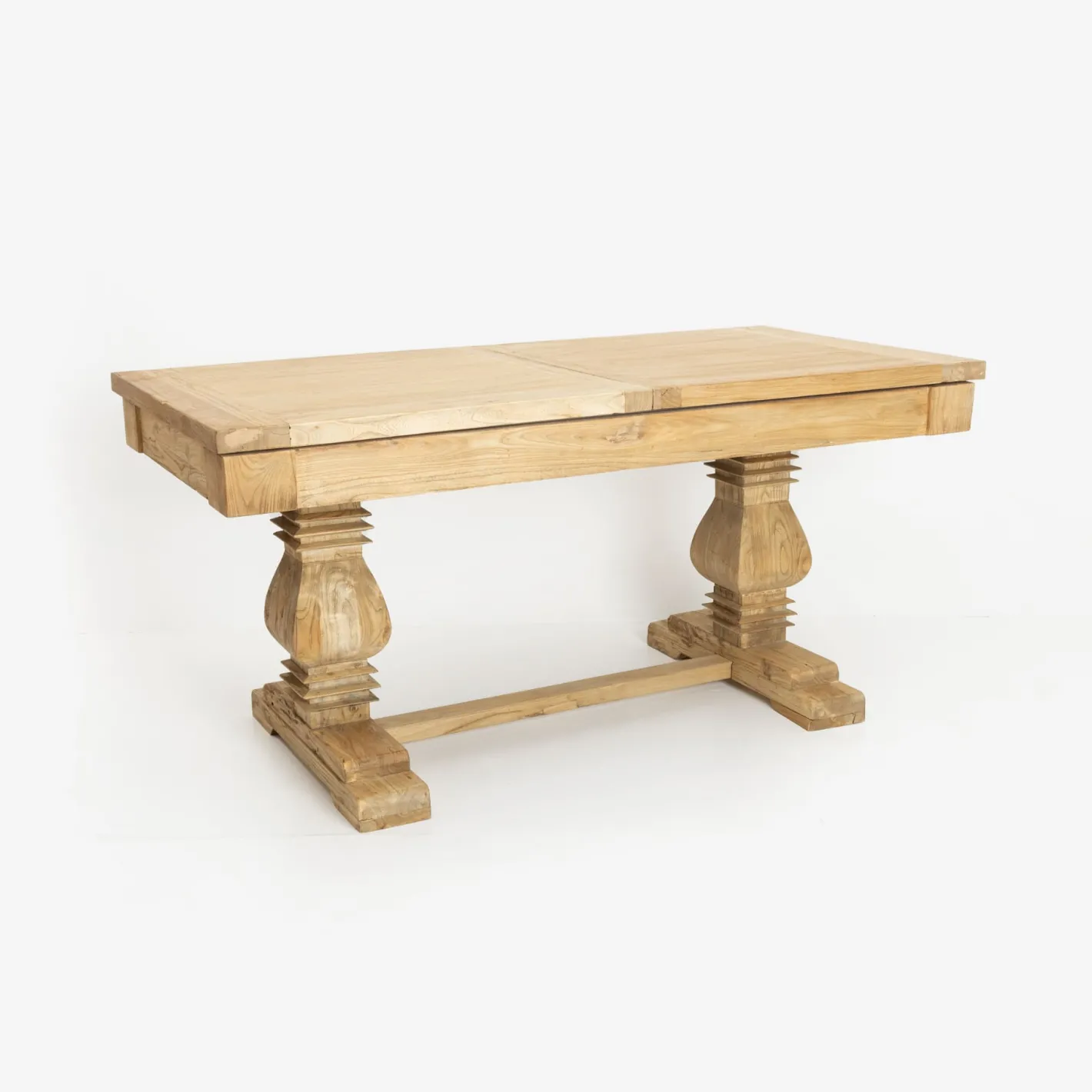 Mesa de comedor extensible de madera de olmo reciclada Toulouse 160/220x80x76cm^Casa Viva Clearance