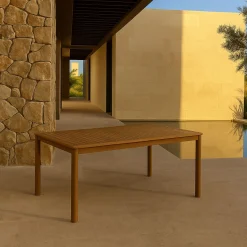 Mesa de jardín de madera de acacia Cervino 210x100x77cm^Casa Viva Outlet