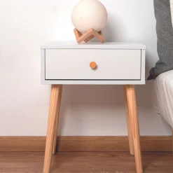 Mesita de noche de madera con 1 cajón Deva 40x30x50cm^Casa Viva Clearance