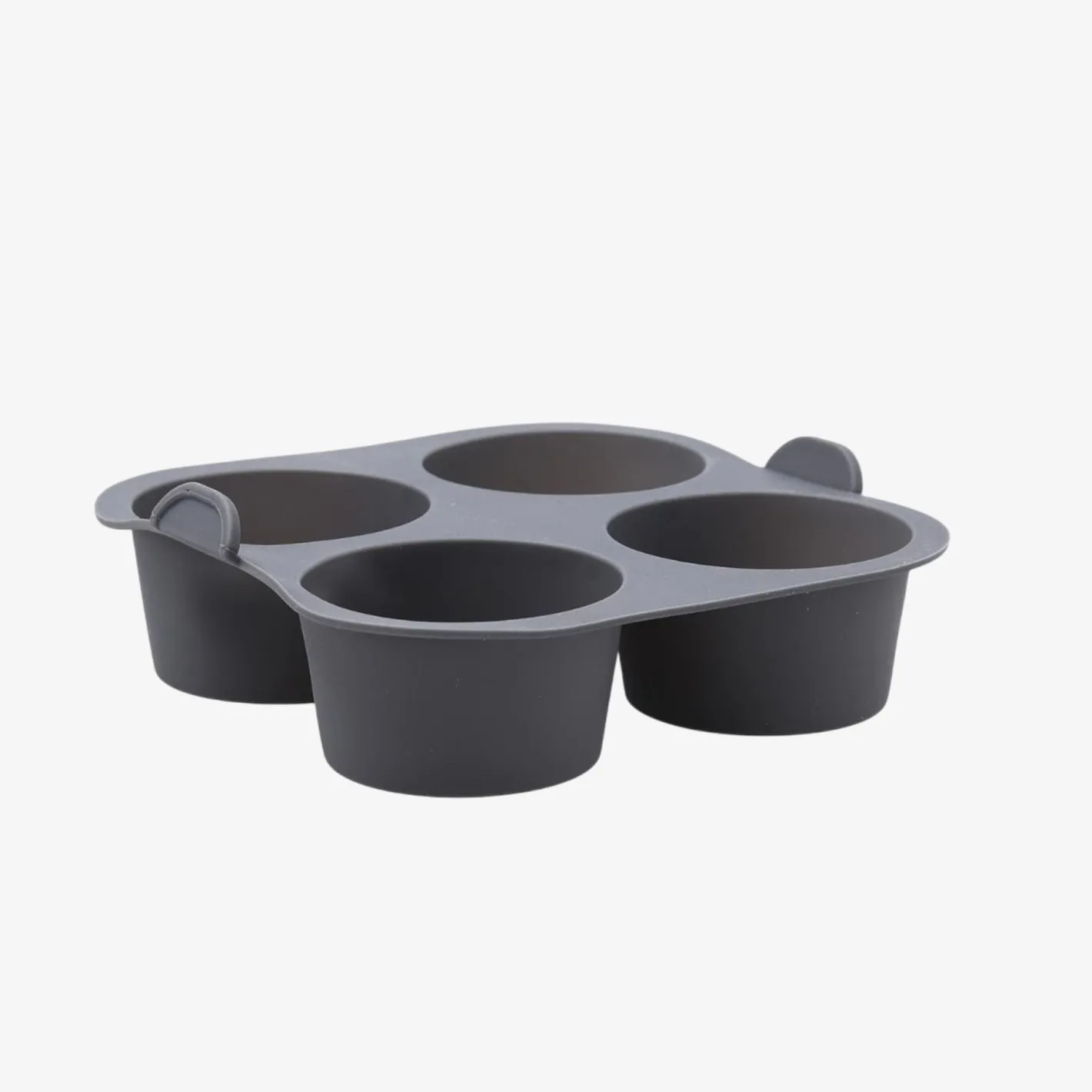 Molde para 4 muffins de silicona gris 17x17x5cm^Casa Viva Online