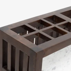 Mueble bar con ruedas de madera de olmo reciclada Pisco 70x50x91cm^Casa Viva Clearance