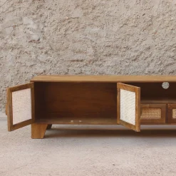 Mueble de televisión de madera de mango Merlín 175x45x57cm Clau&Chloe^Casa Viva Hot