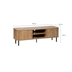 Mueble de TV de madera DM Valote 140x40x46cm^Casa Viva Outlet