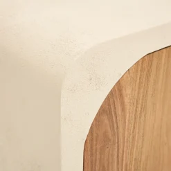 Mueble de TV de microcemento y madera de acacia Kurli 140x35x45cm Clau&Chloe^Casa Viva Hot