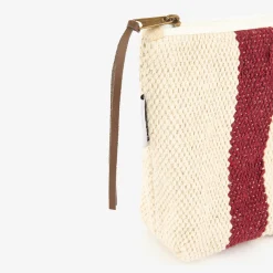 Neceser de algodón rayas rojas Niza 32x19cm^Casa Viva New