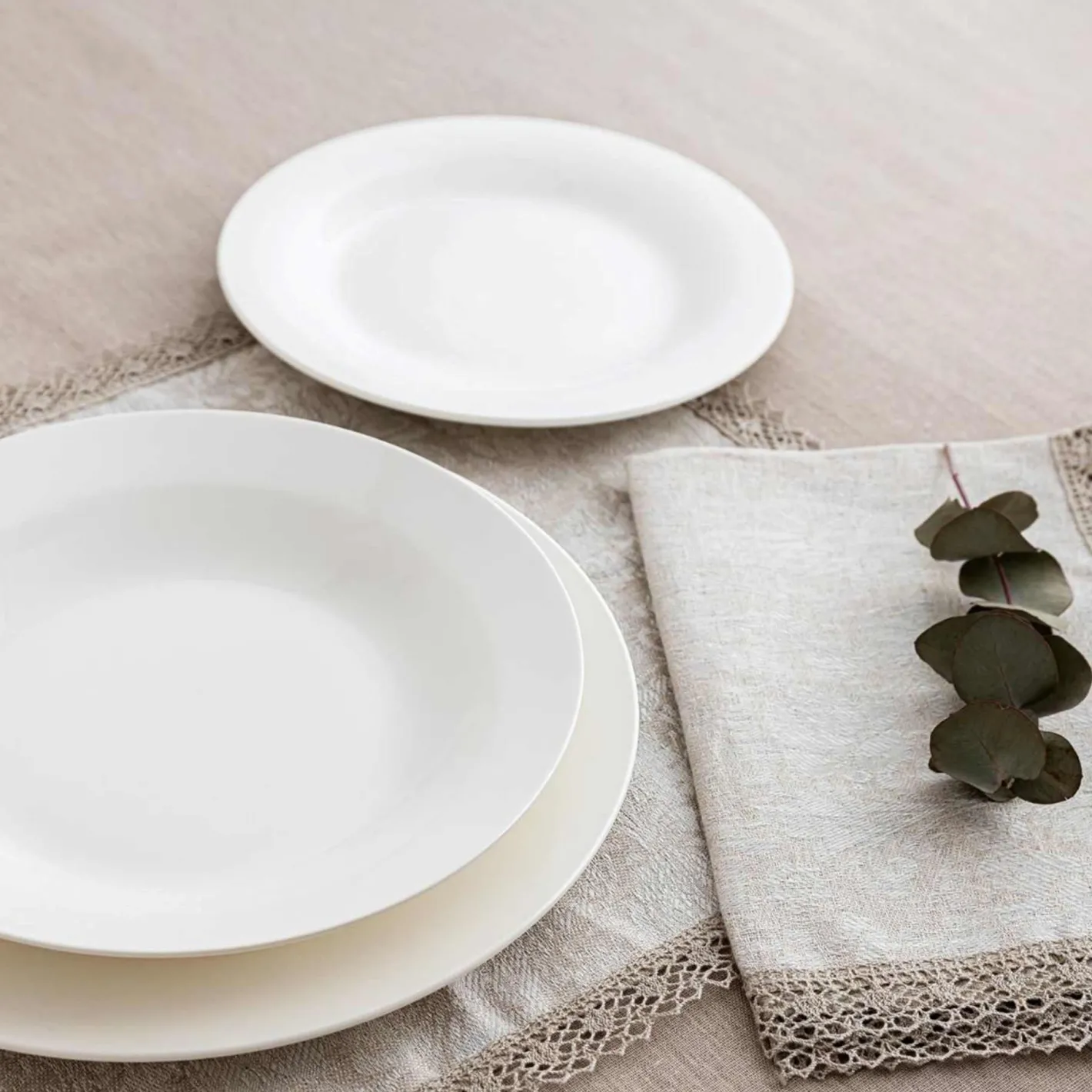 Plato hondo porcelana blanca Vetra Ø22,5cm^Casa Viva Outlet