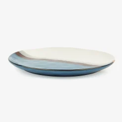 Plato llano de cerámica azul Sotres Ø27cm^Casa Viva Sale