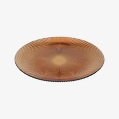Plato llano de cristal ámbar Brule Ø28cm^Casa Viva Clearance