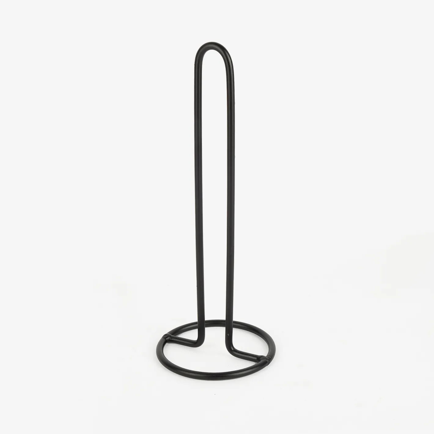 Portarollos de cocina de metal negro Ø13x33cm^Casa Viva Discount