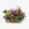 Portavelas bayas y piñas Ø20x12cm^Casa Viva Sale