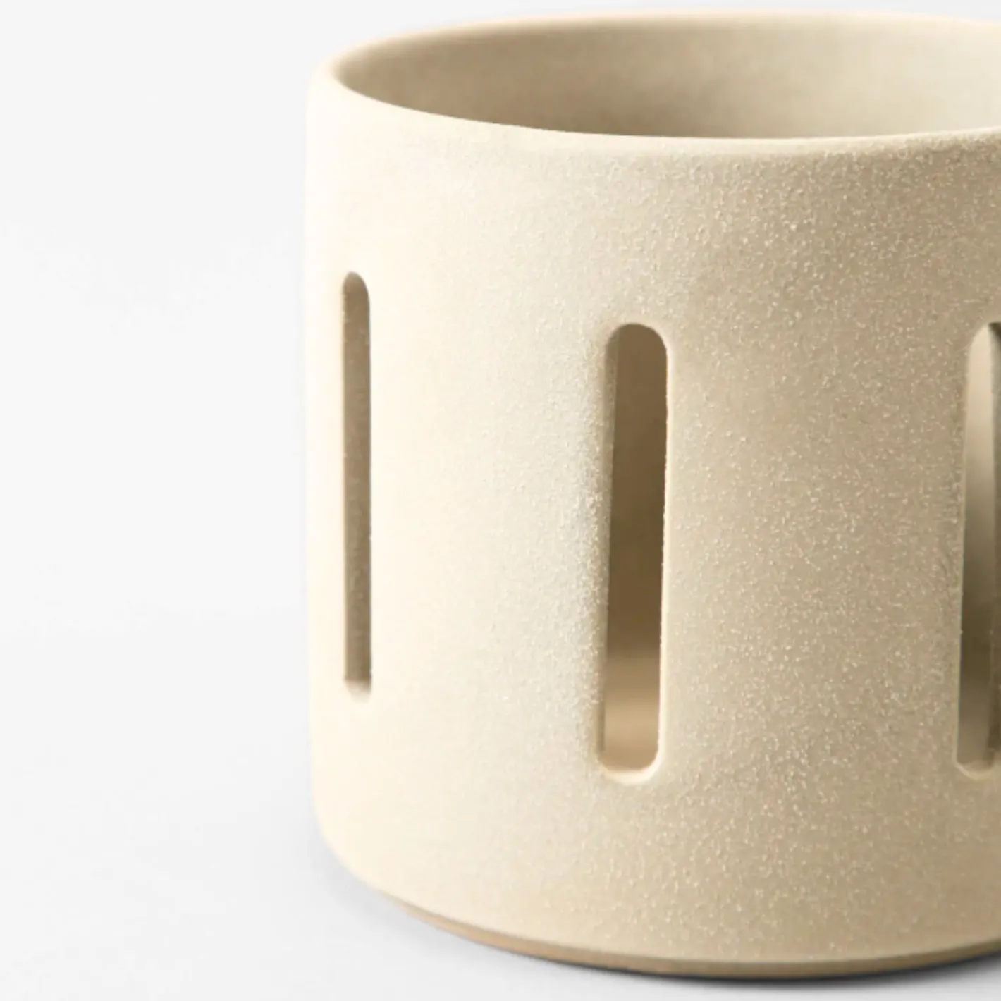 Portavelas de cerámica blanco 10cm^Casa Viva Hot