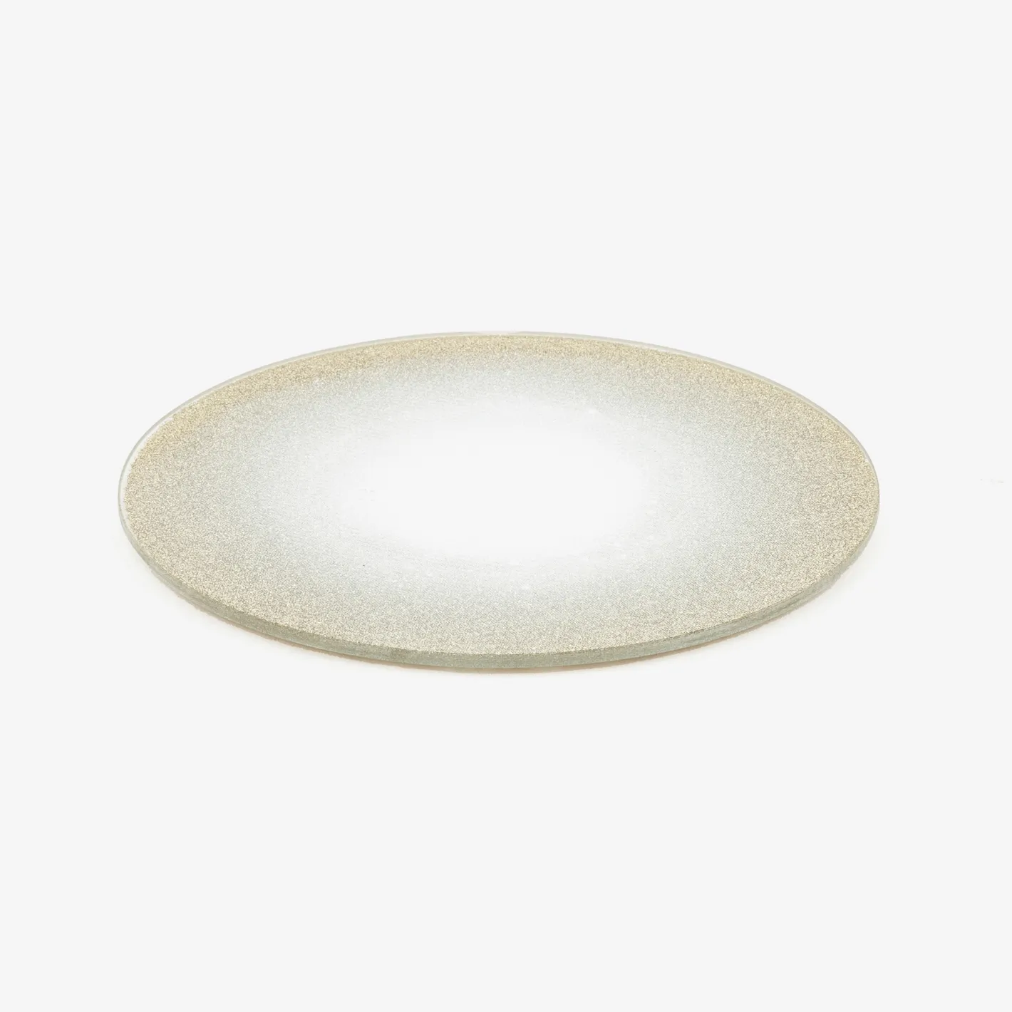 Portavelas de cristal dorado con purpurina Ø15cm^Casa Viva Outlet