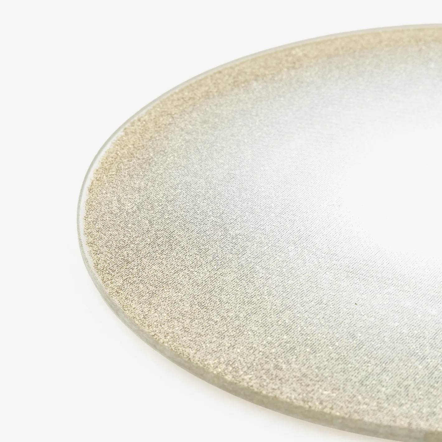 Portavelas de cristal dorado con purpurina Ø15cm^Casa Viva Outlet