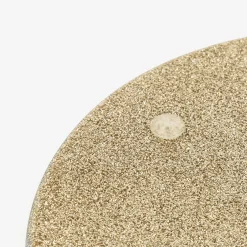 Portavelas de cristal dorado con purpurina Ø15cm^Casa Viva Outlet