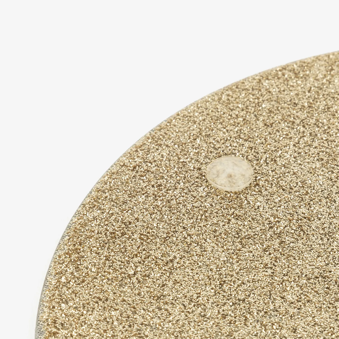 Portavelas de cristal dorado con purpurina Ø15cm^Casa Viva Outlet