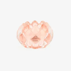Portavelas de cristal rojo Flor Ø8x5,5cm^Casa Viva Discount