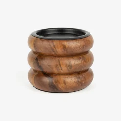 Portavelas de madera Belma 8cm^Casa Viva Sale