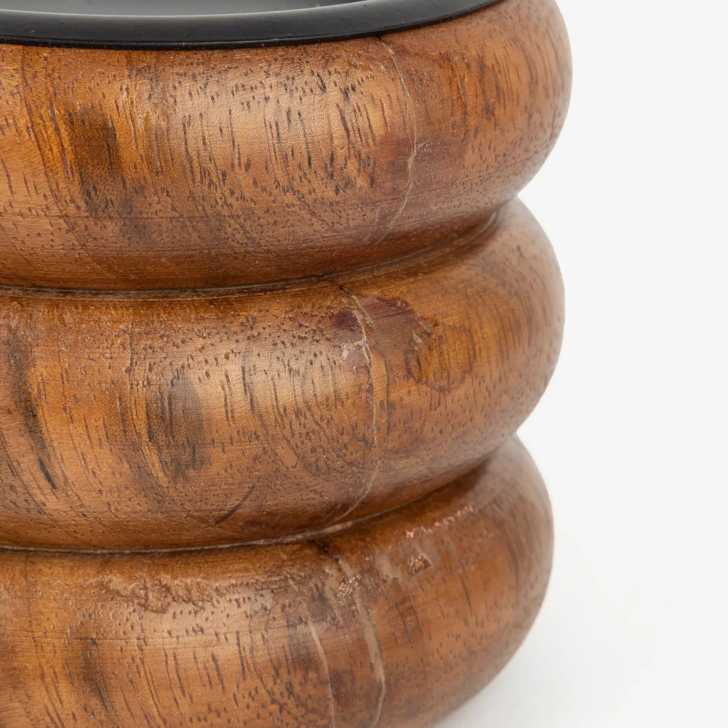 Portavelas de madera Belma 8cm^Casa Viva Sale