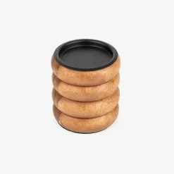 Portavelas de madera Belma 11cm^Casa Viva Sale