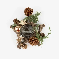 Portavelas piñas 18cm^Casa Viva Best