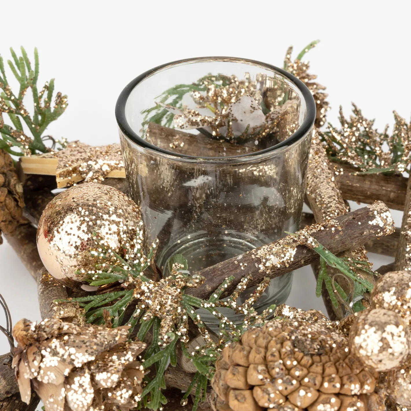 Portavelas piñas 18cm^Casa Viva Best