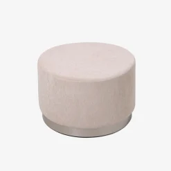 Puff redondo beige Garet Ø54x35cm^Casa Viva Sale