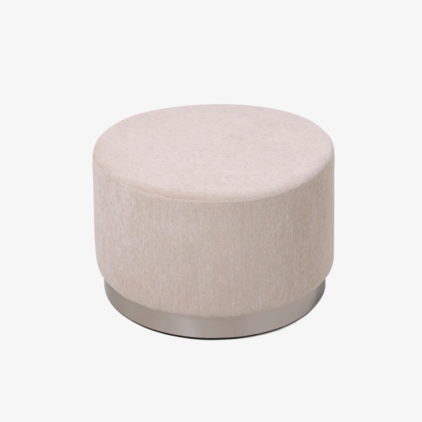 Puff redondo beige Garet Ø54x35cm^Casa Viva Sale