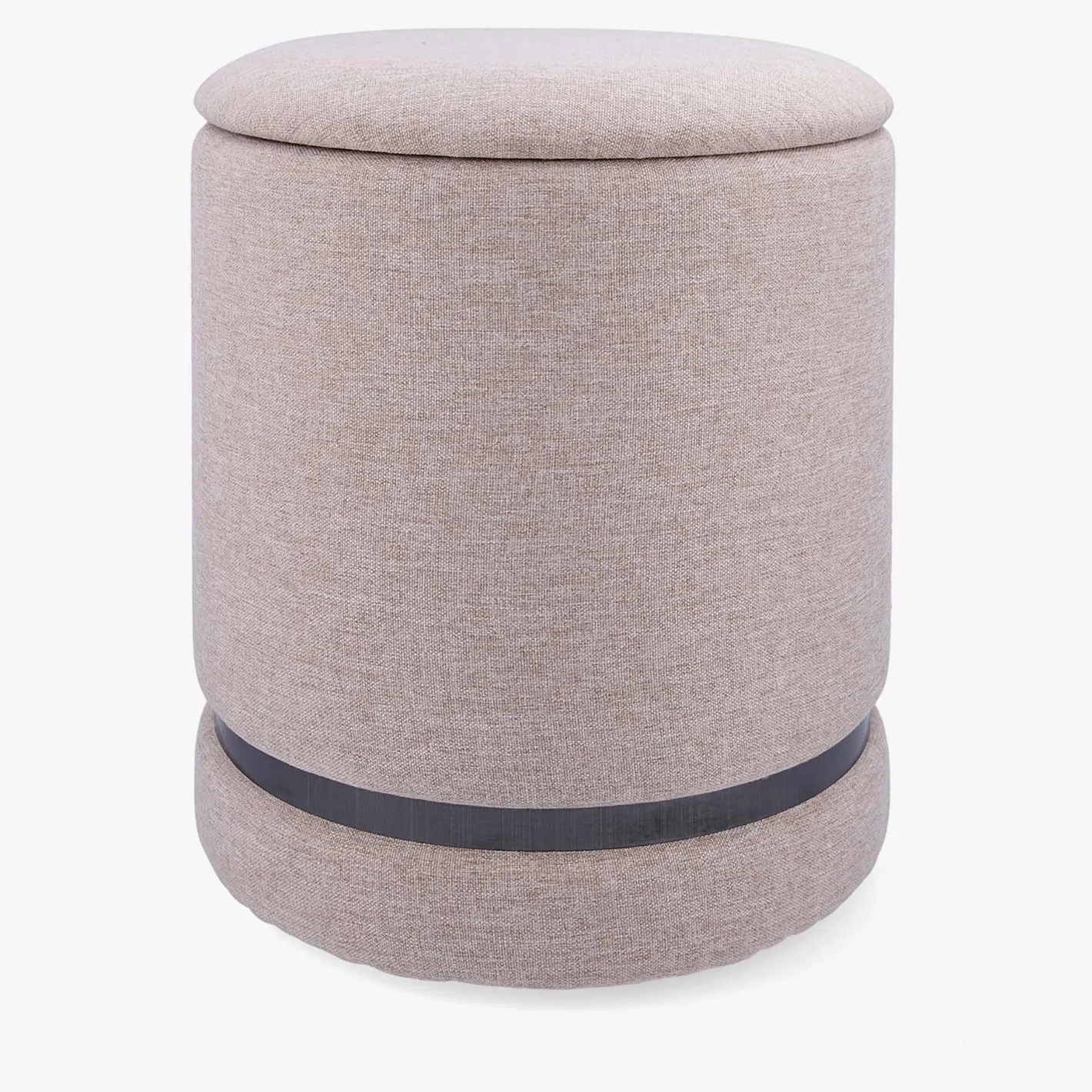 Puff redondo beige 32x40 Bambu^Casa Viva Best