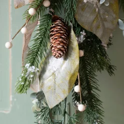 Rama de pino con bolas plateadas 72cm^Casa Viva