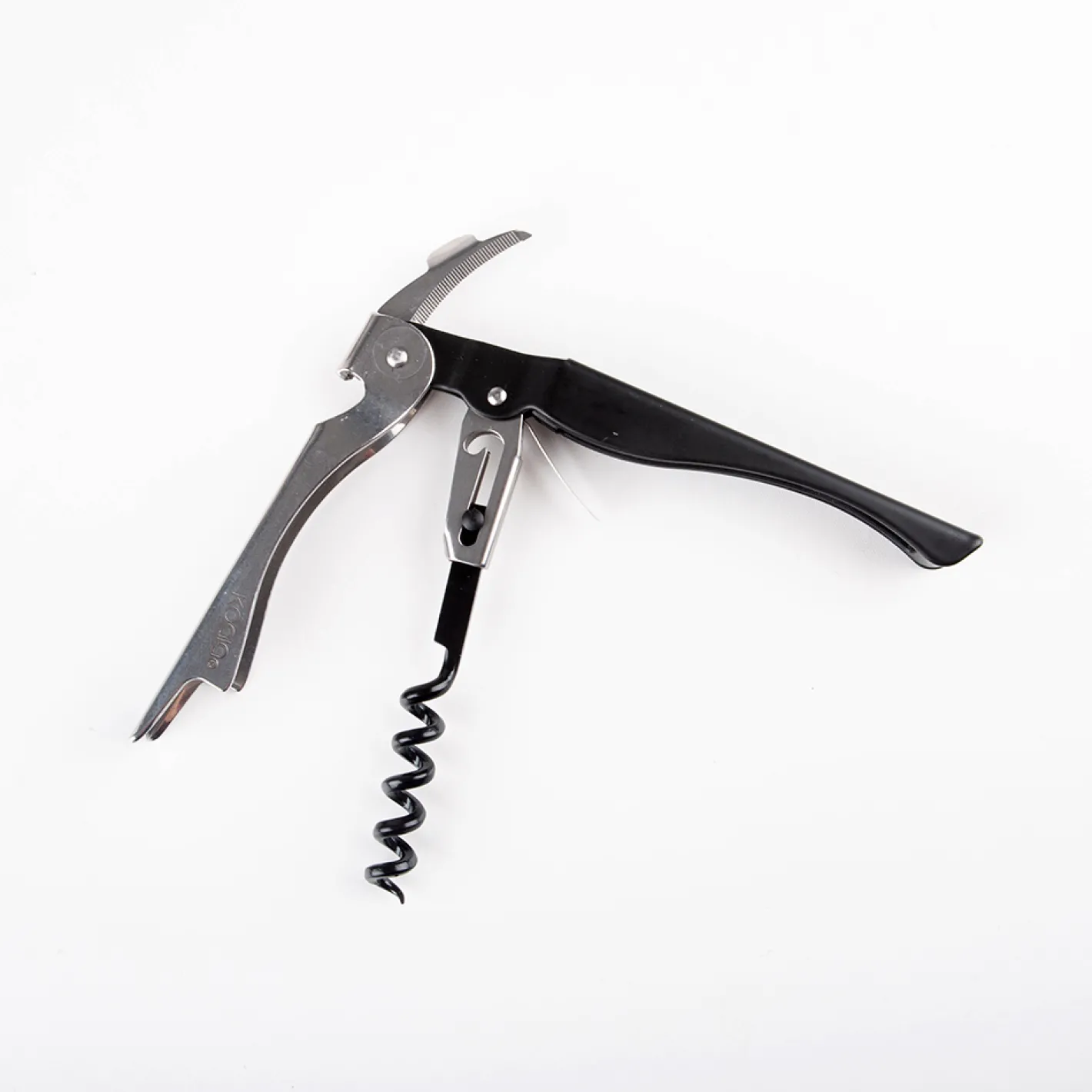 Sacacorchos doble apoyo negro^Casa Viva Outlet