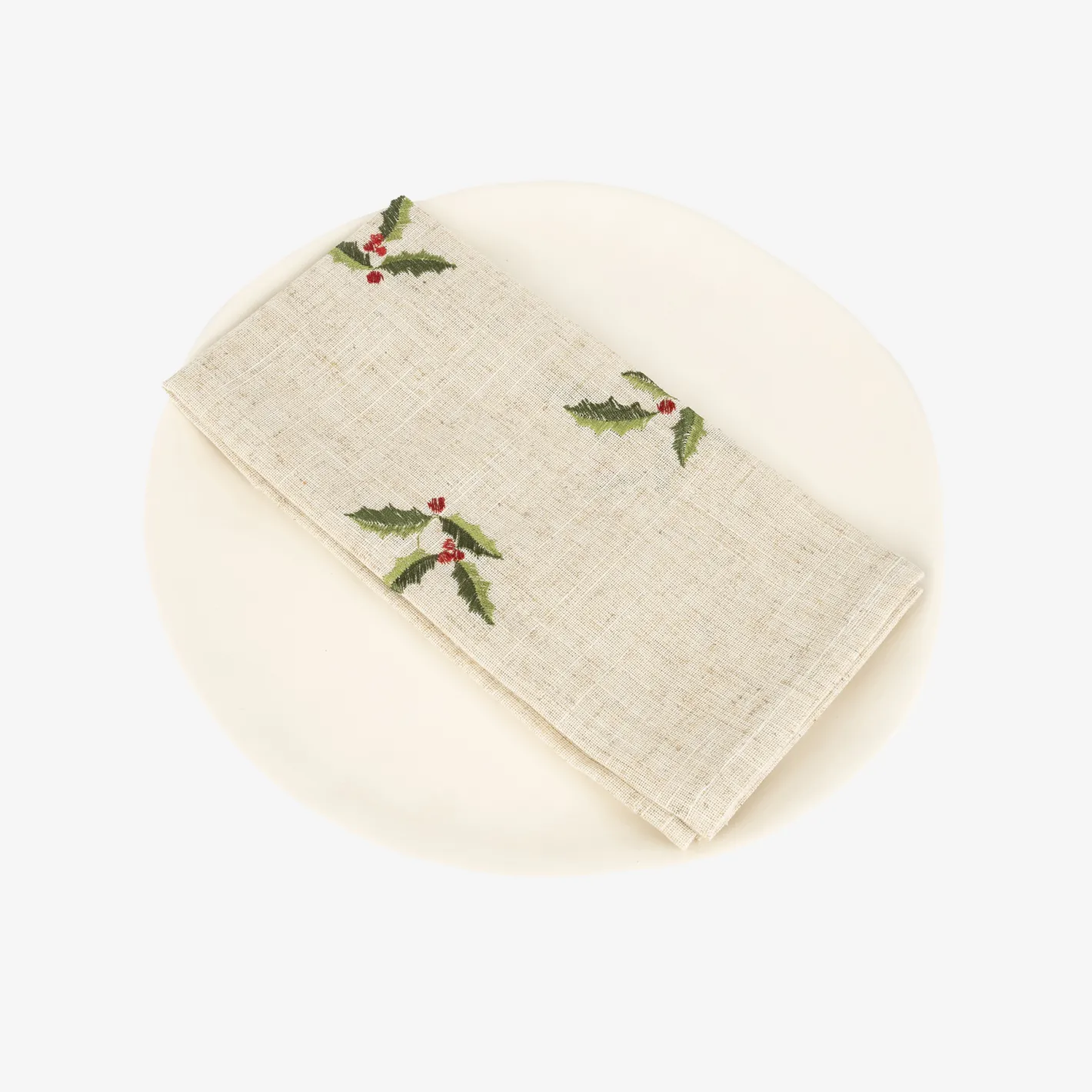 Servilleta de lino beige Acebo 45x45^Casa Viva Sale