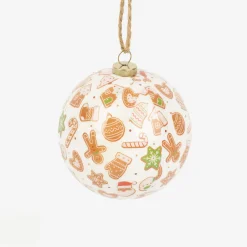 Set de 6 bolas decorativas blancas y rojas Ø7,5cm^Casa Viva Sale