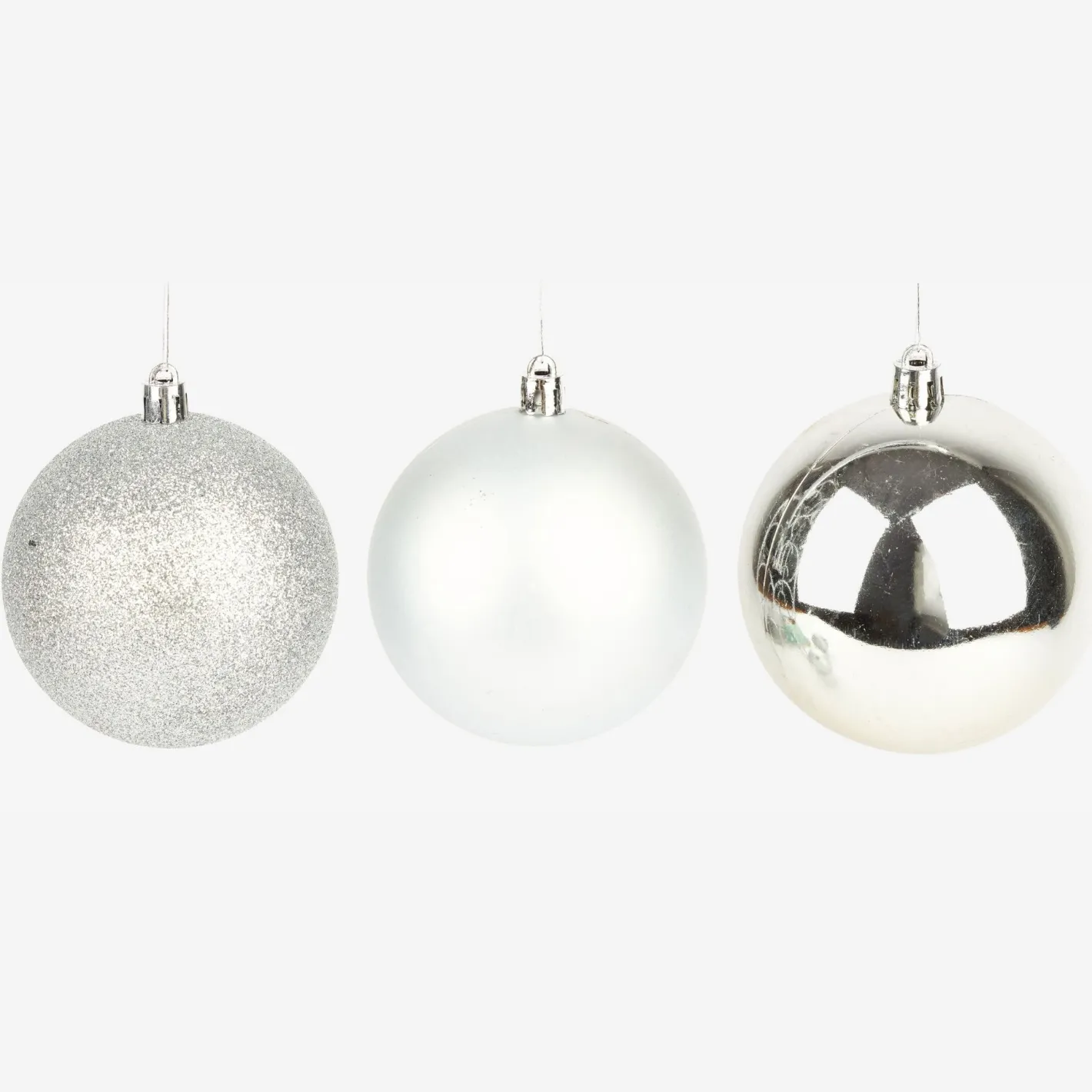 Set de 6 bolas decorativas plateadas Ø8cm^Casa Viva Discount