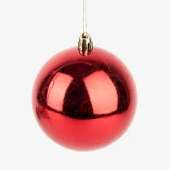 Set de 6 bolas decorativos rojas Ø8cm^Casa Viva Outlet