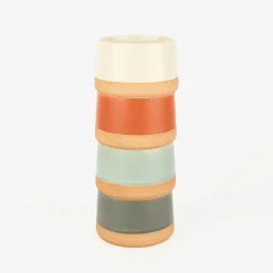 Set de 4 boles de gres de colores Ø9x5cm^Casa Viva Outlet