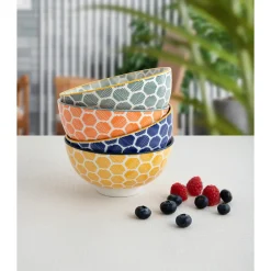 Set de 4 boles de porcelana en varios colores Okinawa Ø13cm^Casa Viva Discount