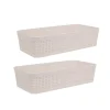 Set de 2 cestas beige Badet 25x13x6cm^Casa Viva Hot