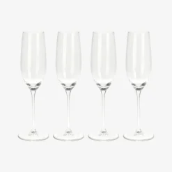 Set de 4 copas de cava de cristal Gler 21cl^Casa Viva New