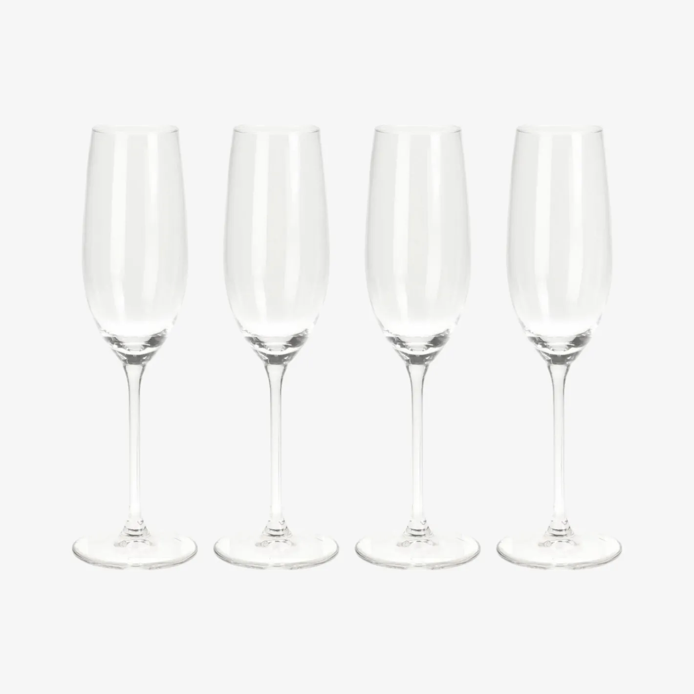 Set de 4 copas de cava de cristal Gler 21cl^Casa Viva New