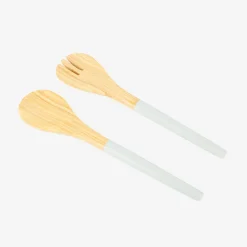 Set de 2 cubiertos para ensalada de bambú gris 30cm^Casa Viva New