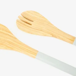 Set de 2 cubiertos para ensalada de bambú gris 30cm^Casa Viva New