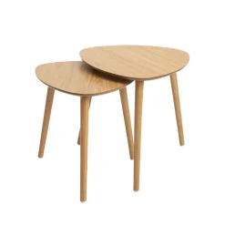 Set de 2 mesas auxiliares de madera Sevilla 44,5cm^Casa Viva Hot