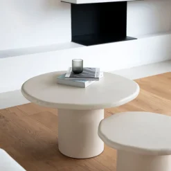 Set de 2 mesas auxiliares de microcemento Kurli 75/50cm Clau&Chloe^Casa Viva New