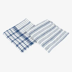 Set de 2 paños de algodón con rayas azules Midson45x65cm^Casa Viva Sale