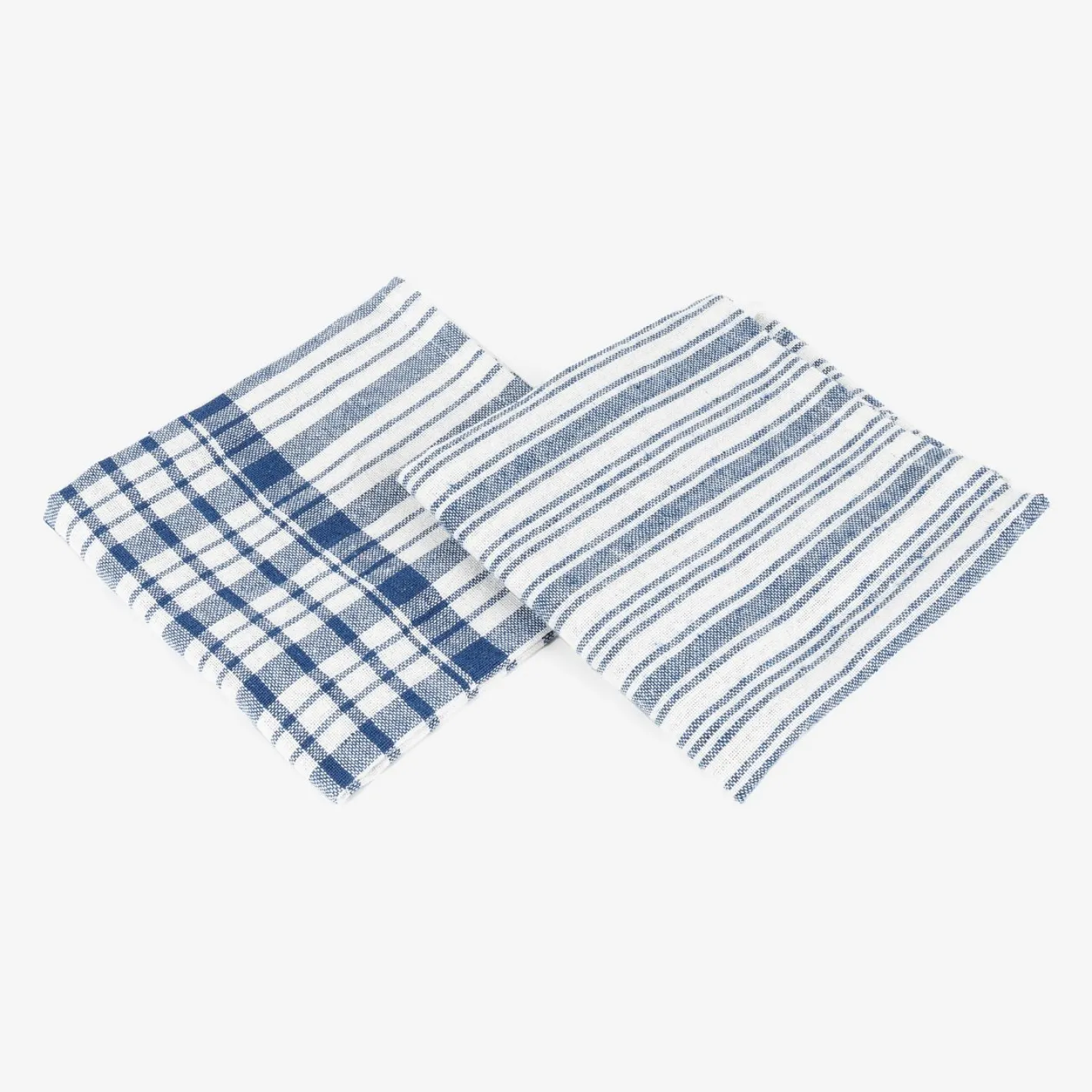 Set de 2 paños de algodón con rayas azules Midson45x65cm^Casa Viva Sale