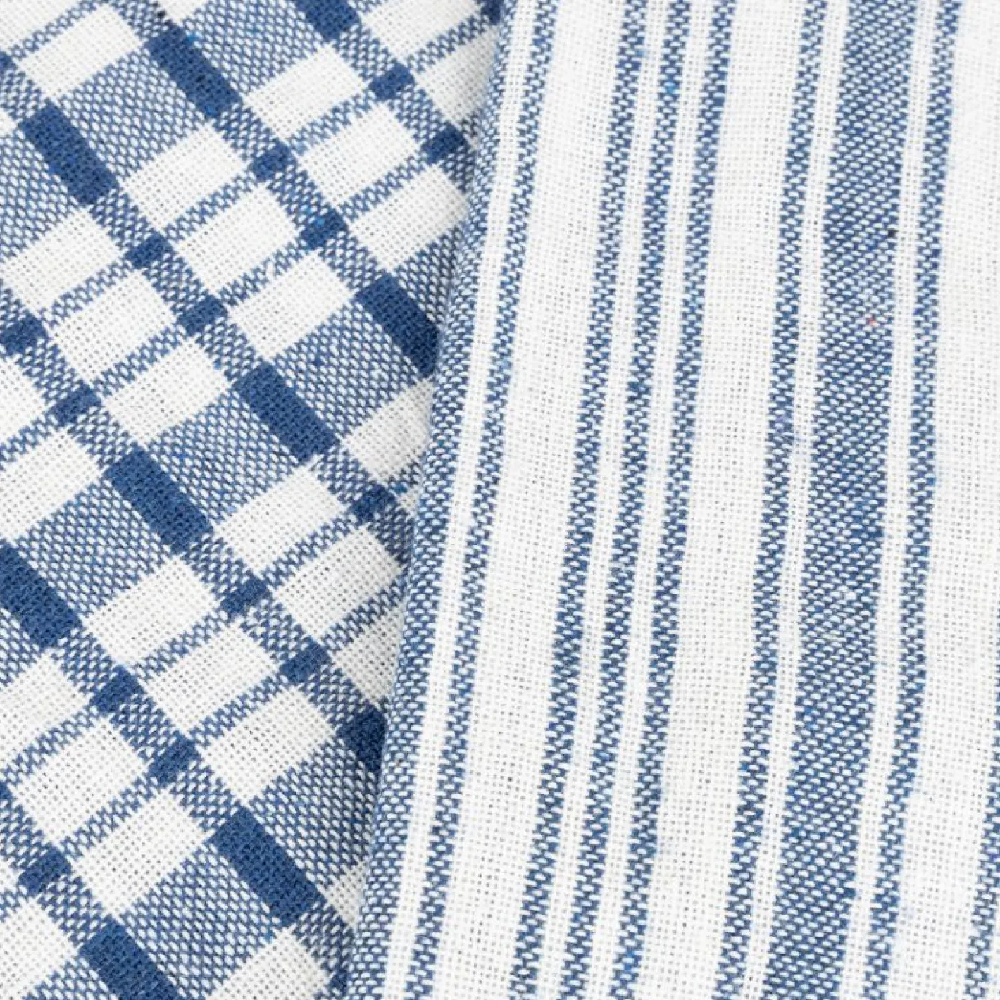 Set de 2 paños de algodón con rayas azules Midson45x65cm^Casa Viva Sale