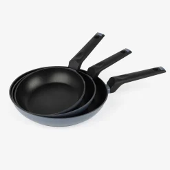 Set de 3 sartenes de aluminio forjado 18-22-26cm^Casa Viva Online